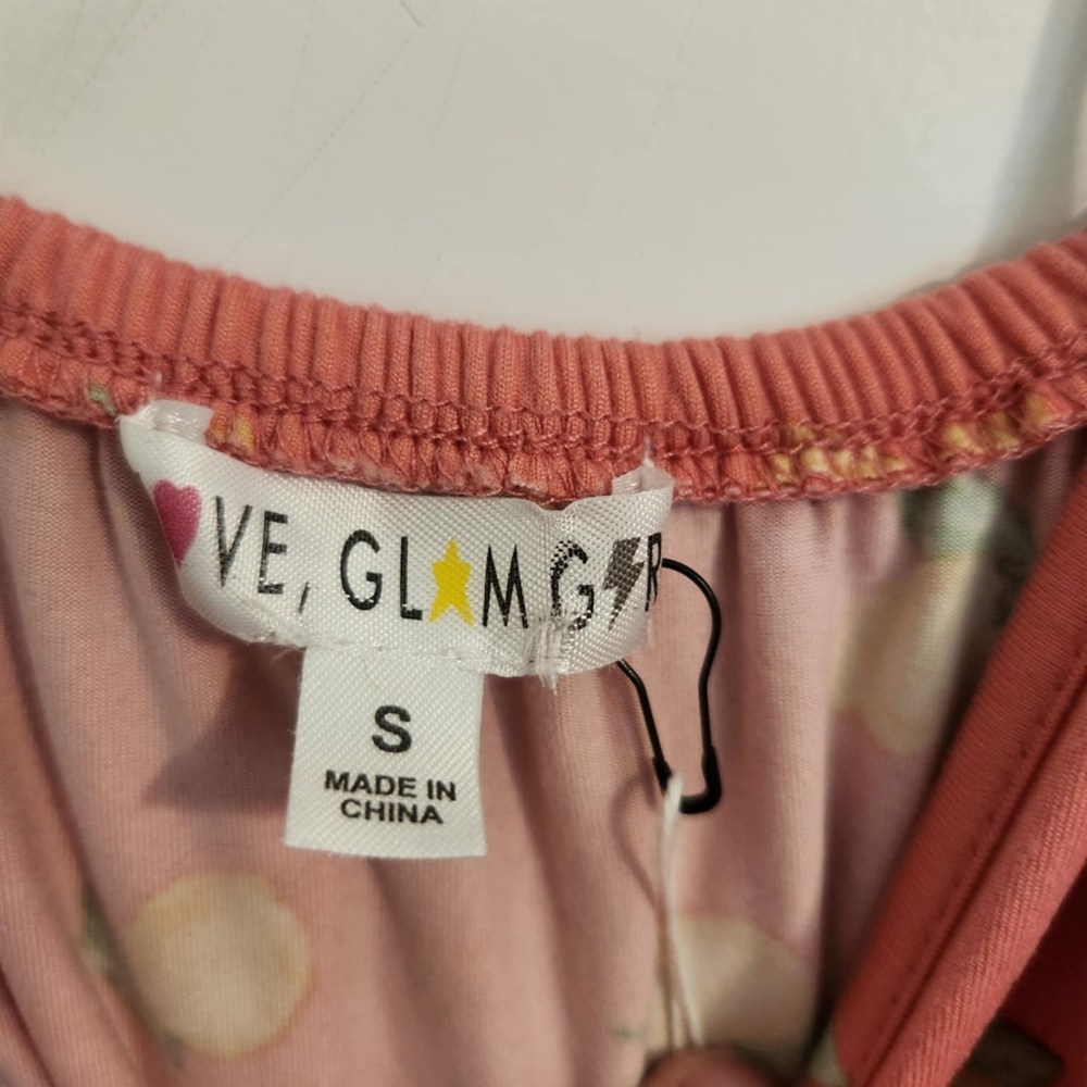 Kids Pink Ruffled One Piece Jumper Sz Small - Picture 7 of 9